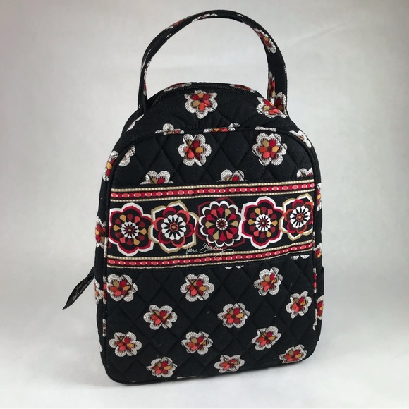 Vera Bradley Handbags - Vera Bradley Pirouette Black Red Lunch Bunch Bag Tote